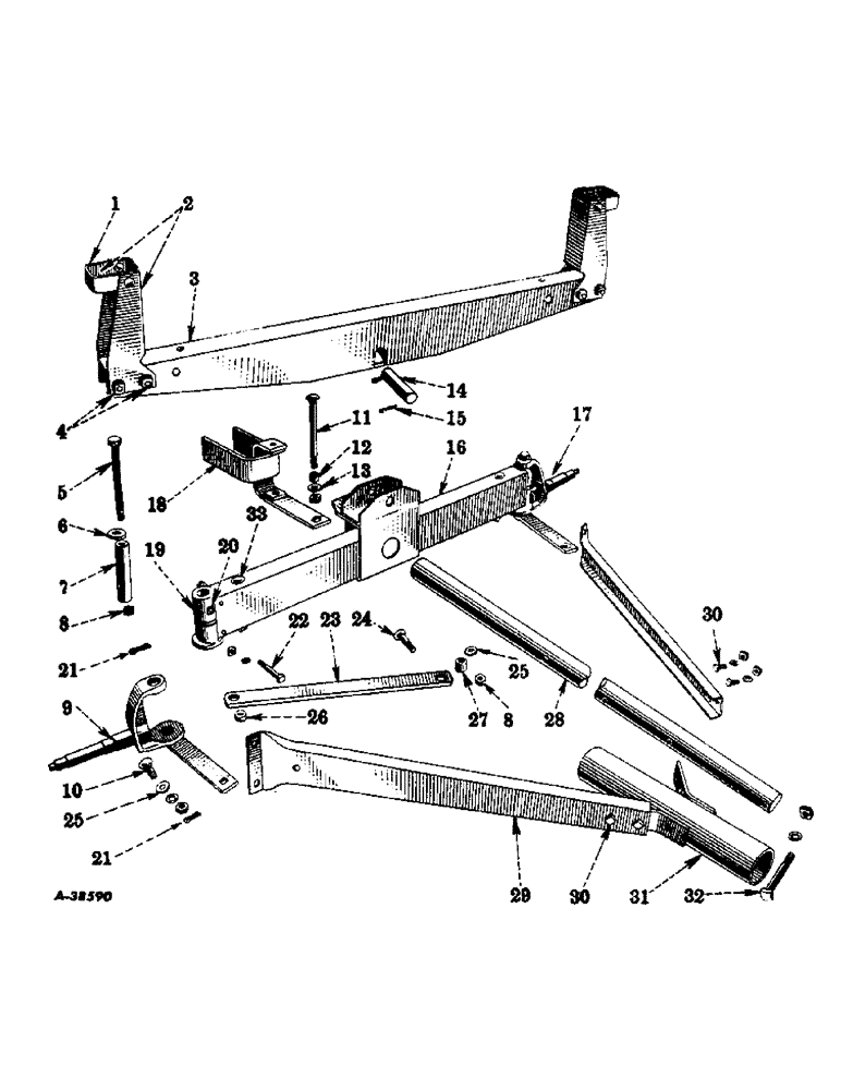 Схема запчастей Case IH VARIOUS - (A-19) - CHASSIS ASSEMBLY, FRONT END 