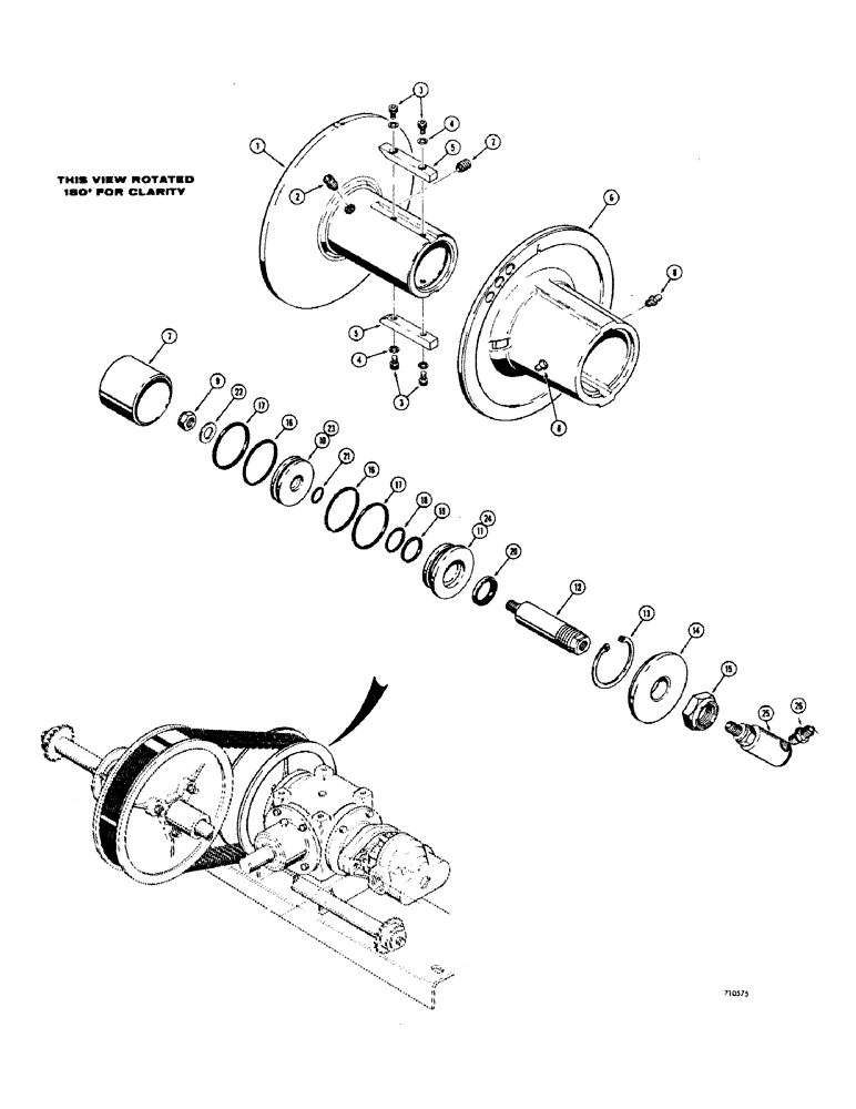 Схема запчастей Case IH 1529 - (046) - VARIABLE SPEED DRIVE AND ROTARY COUPLING 