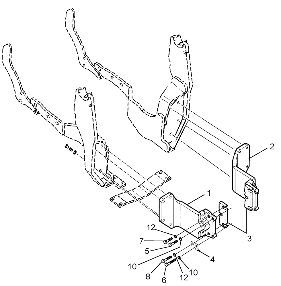 Схема запчастей Case IH LX740 - (39.100.AJ[06]) - VAR - 716454006 - REAR UPRIGHT MOUNTING BRACKET FOR JX1080U, 1100U TRACTOR (39) - FRAMES AND BALLASTING