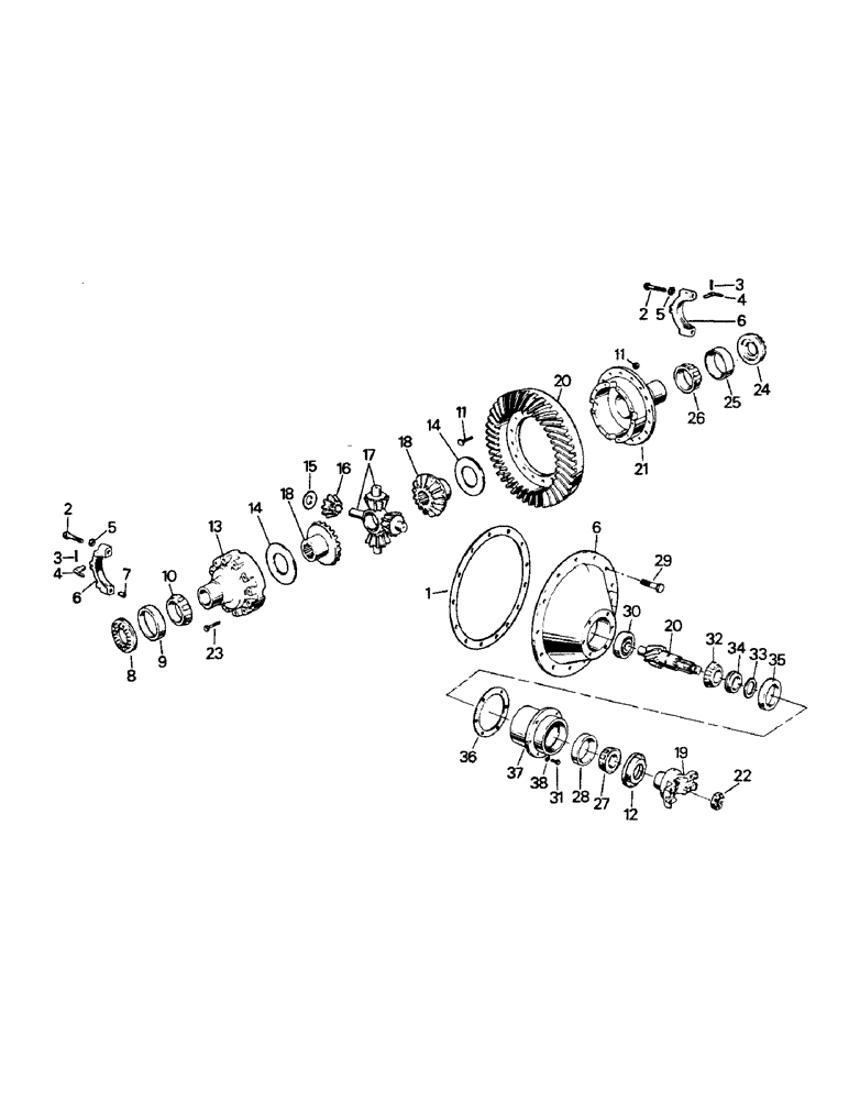 Схема запчастей Case IH PTA280 - (04-82) - S-34 DIFFERENTIAL & CARRIER ASSEMBLY (04) - Drive Train