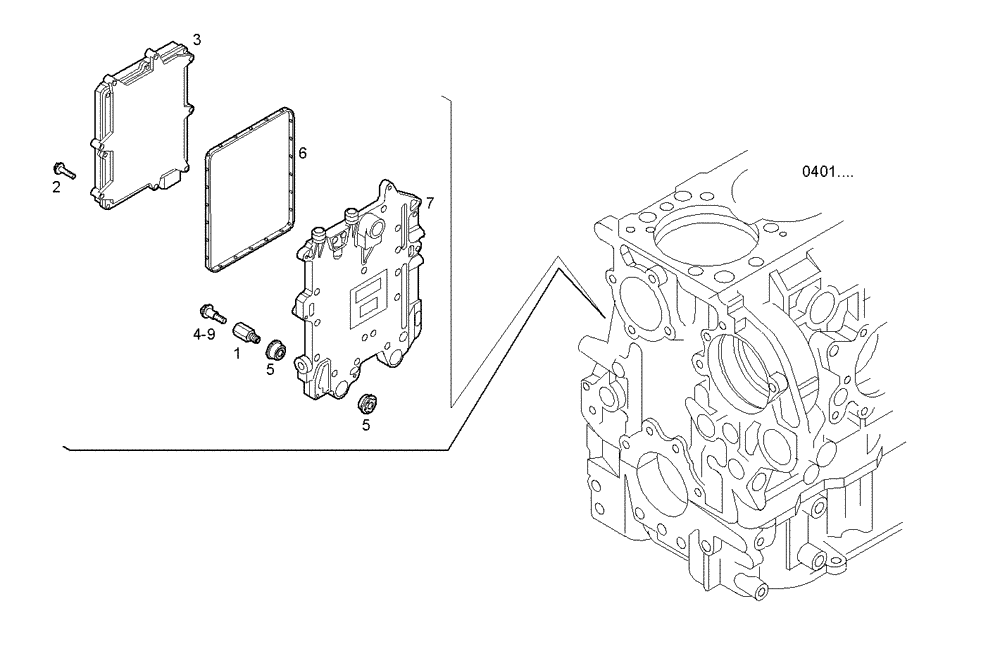 Схема запчастей Case IH F3BE0684H E901 - (1701.007) - ELECTRONIC CONTROL UNIT 