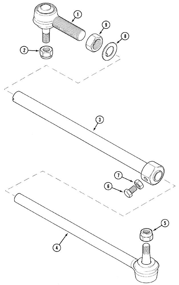 Схема запчастей Case IH CX80 - (05-09) - ADJUSTABLE TIE ROD (05) - STEERING