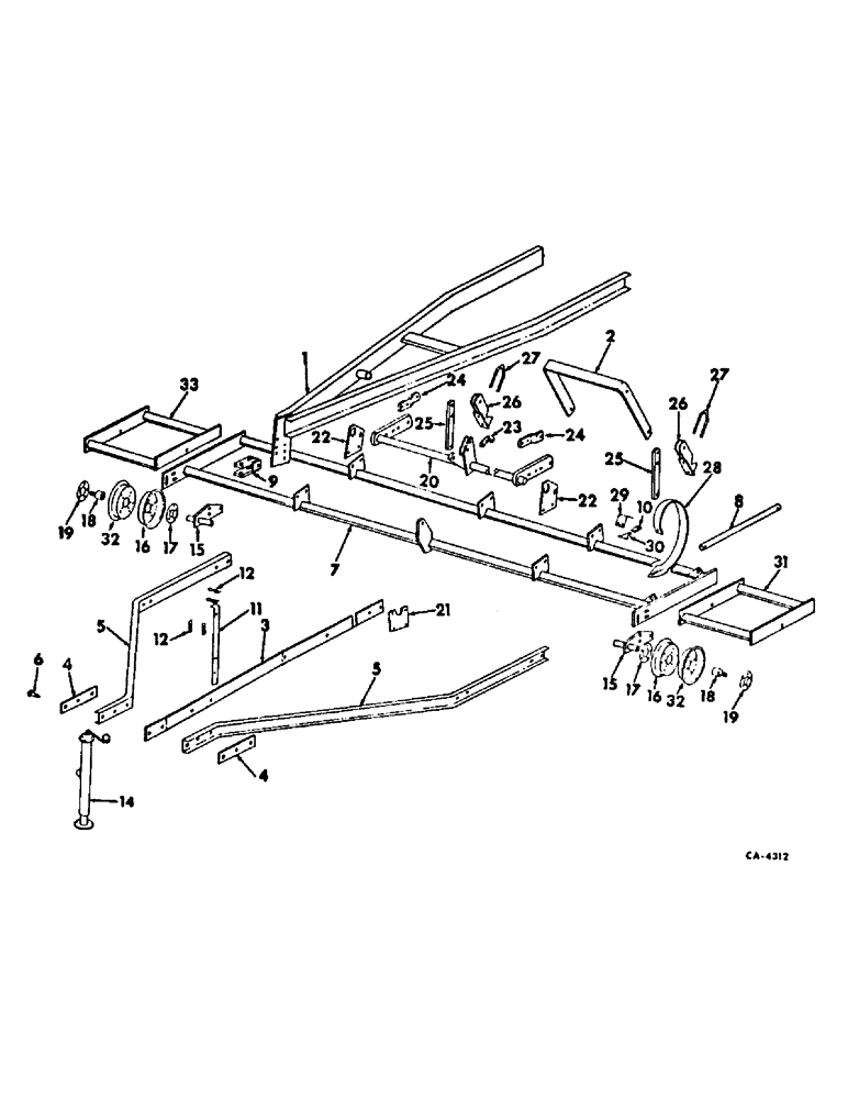 Схема запчастей Case IH 400 - (A-086) - SPRING TOOTH HARROW ATTACHMENT, FOR 4 ROW AND 6 ROW NARROW 