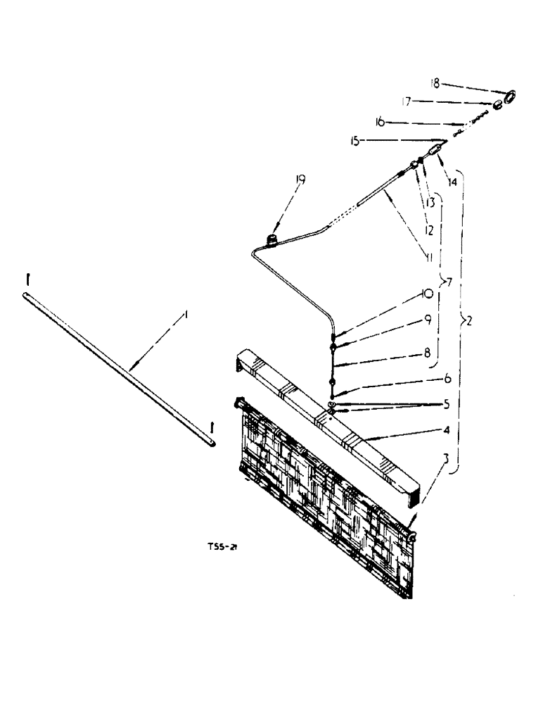 Схема запчастей Case IH 434 - (6-027) - RADIATOR CURTAIN ATTACHMENT - ATTACHMENTS (88) - ACCESSORIES