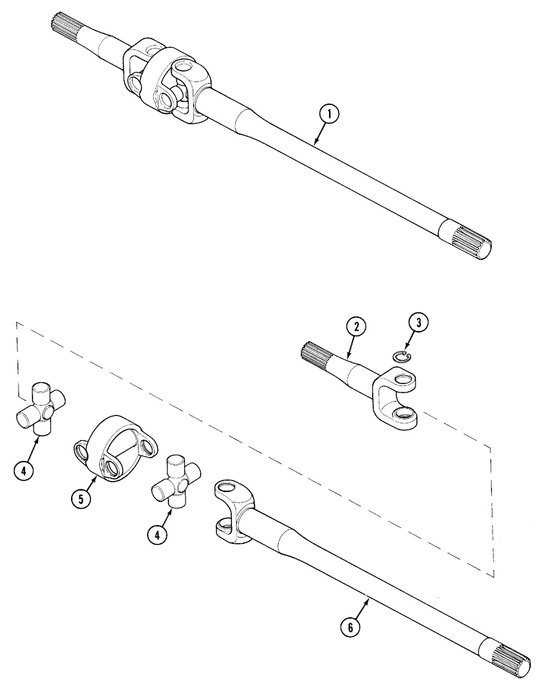 Схема запчастей Case IH 5120 - (5-34) - MFD DRIVE SHAFT (05) - STEERING