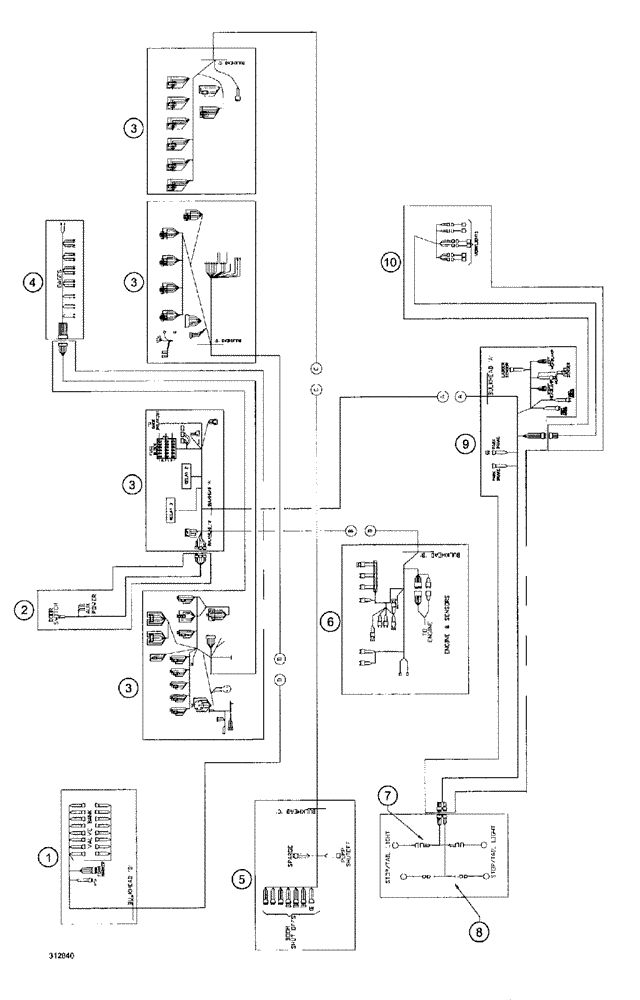 Схема запчастей Case IH SPX3185 - (278) - ELECTRICAL, HARNESS FLOW DIAGRAM (55) - ELECTRICAL SYSTEMS