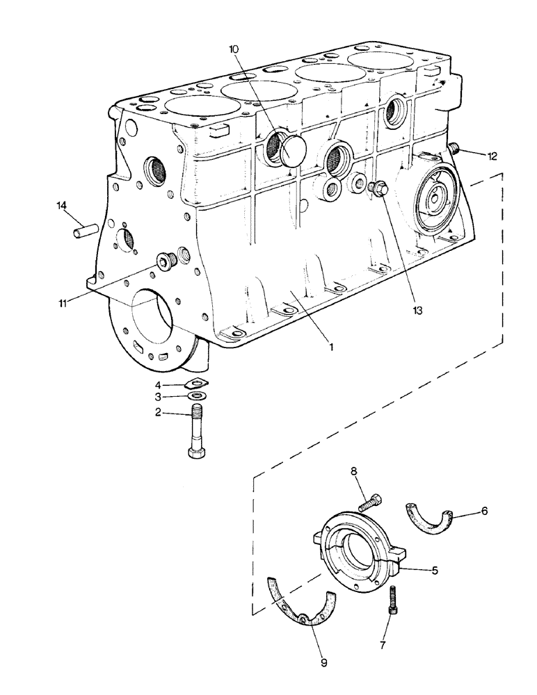 Схема запчастей Case IH 995 - (A01-1) - ENGINE, CYLINDER BLOCK ASSEMBLIES (01) - ENGINE