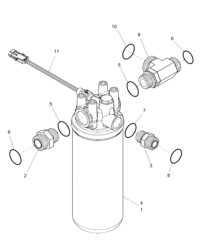 Схема запчастей Case IH AFX8010 - (A.12.A.24[2]) - FILTER ASSY. - HYDRO CHARGE A - Distribution Systems