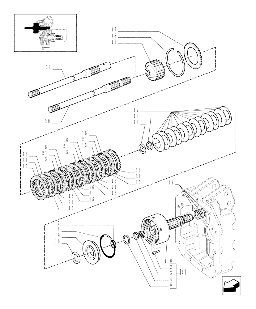 Схема запчастей Case IH MXM190 - (1.80.7/07) - (VAR.147/1) FULL POWER SHIFT GEAR CHANGE 19X6 (50 KM/H) - PTO CLUTCH (07) - HYDRAULIC SYSTEM