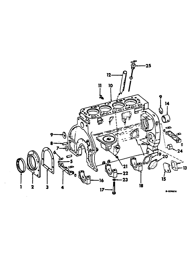 Схема запчастей Case IH C-146 - (D-09) - CRANKCASE AND RELATED PARTS 