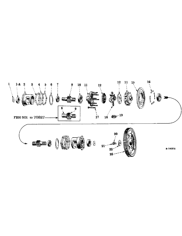 Схема запчастей Case IH FARMALL H - (144) - CHASSIS, REAR AXLE DIFFERENTIAL, SERIAL NO. 501 TO 391357 (12) - CHASSIS