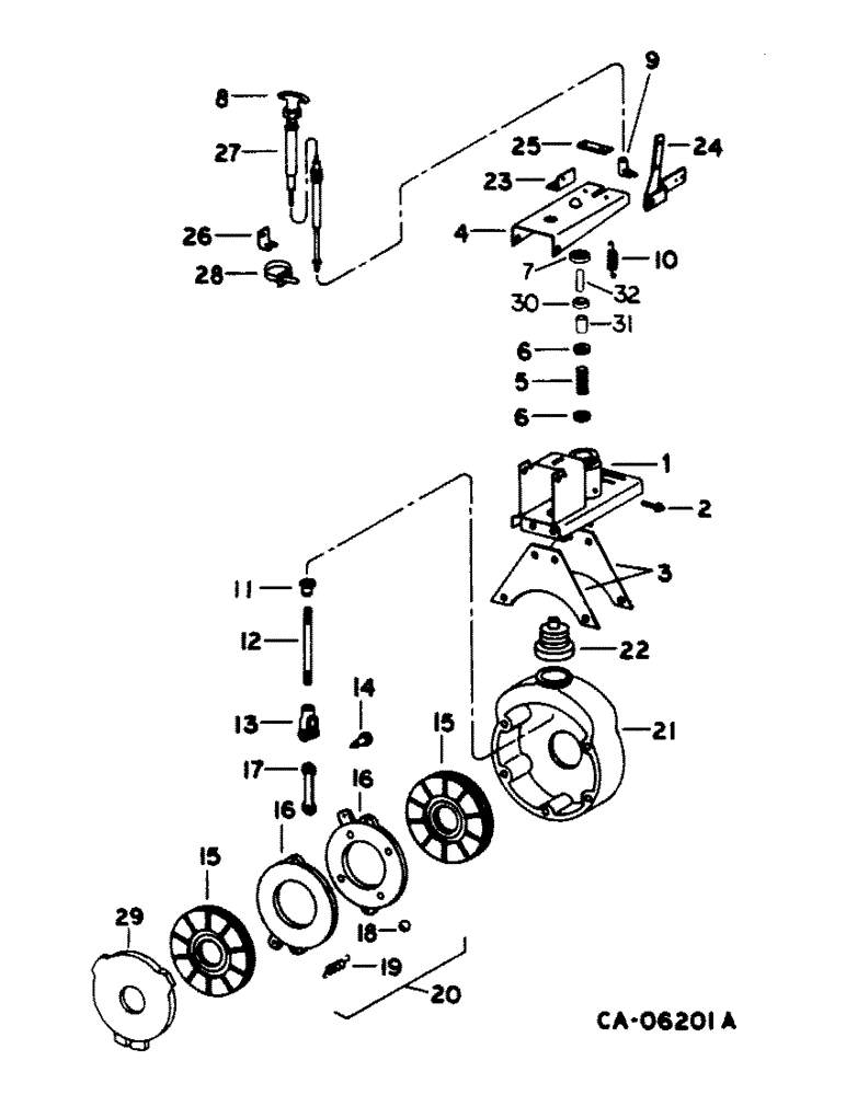 Схема запчастей Case IH 1420 - (04-06) - BRAKE, MASTER AND PARKING BRAKES (5.1) - BRAKES