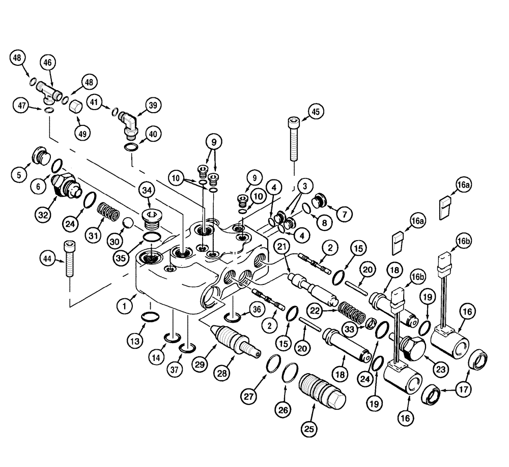 Схема запчастей Case IH CX50 - (08-15) - HITCH VALVE ASSEMBLY (08) - HYDRAULICS