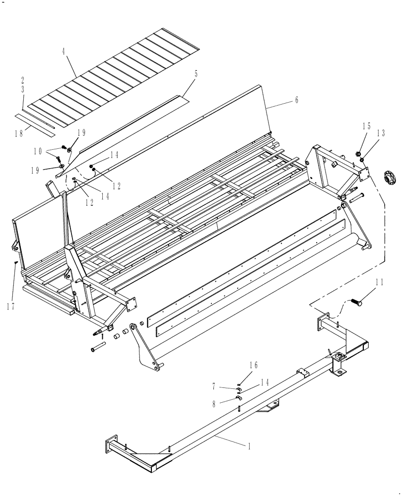 Схема запчастей Case IH CM212 - (39.100.01) - MAIN FRAME, 12 FT (39) - FRAMES AND BALLASTING