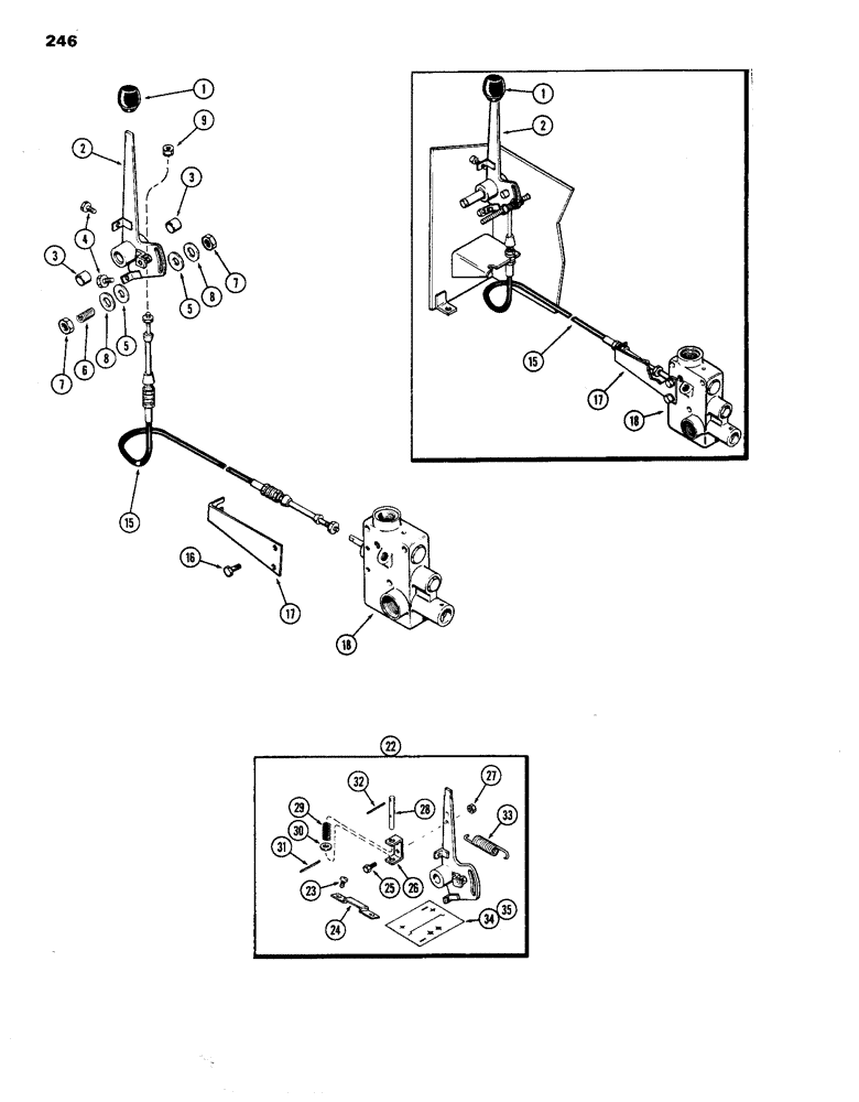 Схема запчастей Case IH 770 - (246) - P.T.O. CONTROL LINKAGE (06) - POWER TRAIN