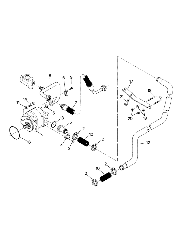 Схема запчастей Case IH SM-325 - (08-08A) - HYDRAULIC PUMP AND ATTACHING PARTS, KOMATSU ENGINE (07) - HYDRAULICS