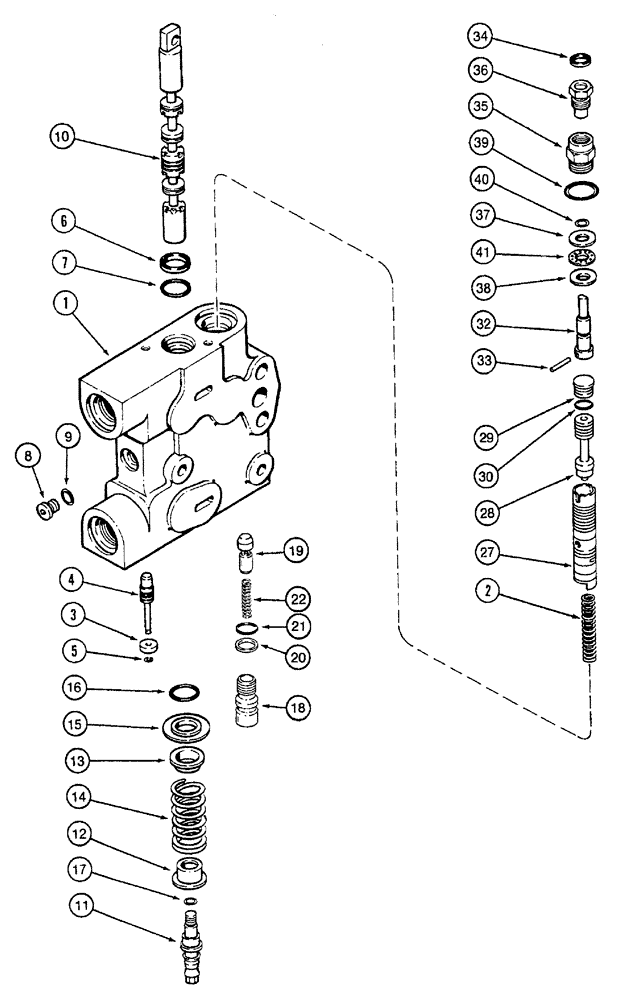 Схема запчастей Case IH 7230 - (8-070) - HYDRAULIC REMOTE VALVE ASSEMBLY, SECOND, THIRD AND FOURTH REMOTE WITH LOAD CHECK (08) - HYDRAULICS