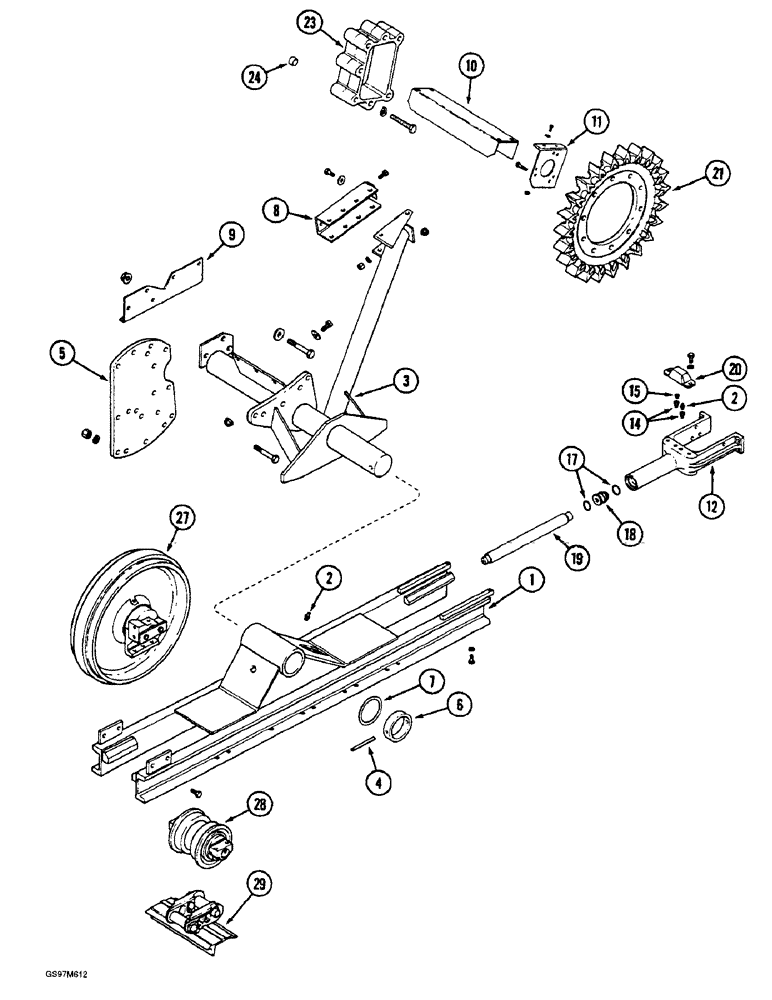 Схема запчастей Case IH 1660 - (6-82) - TRACK, IF USED (03) - POWER TRAIN