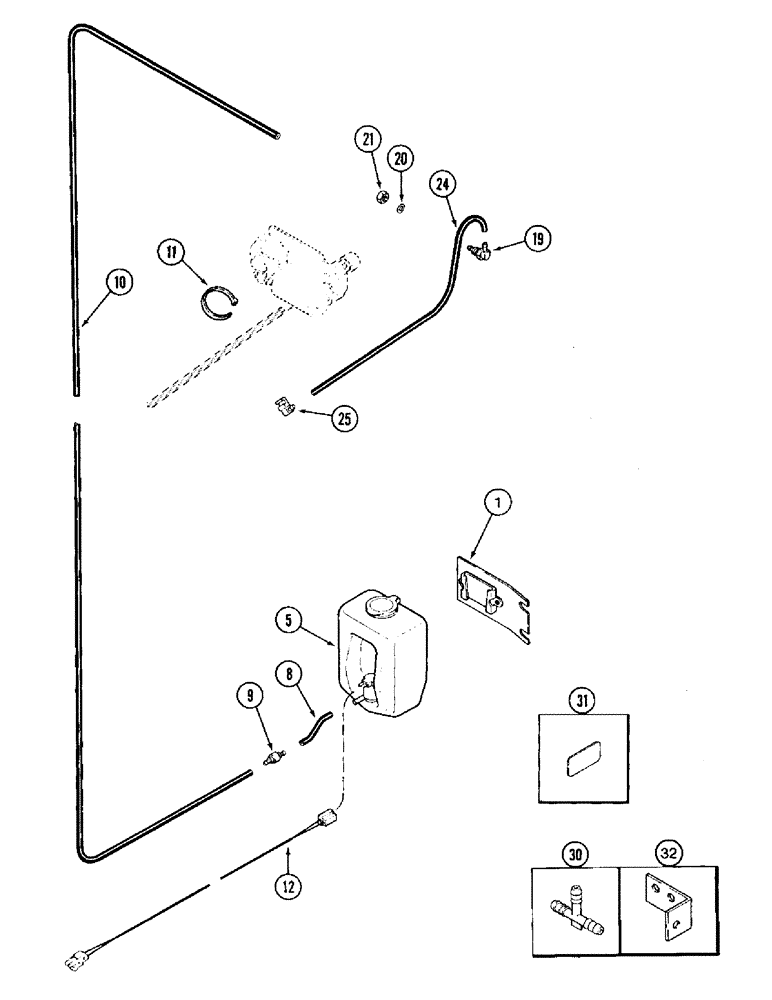 Схема запчастей Case IH 8940 - (4-052) - WINDSHIELD WASHER (04) - ELECTRICAL SYSTEMS