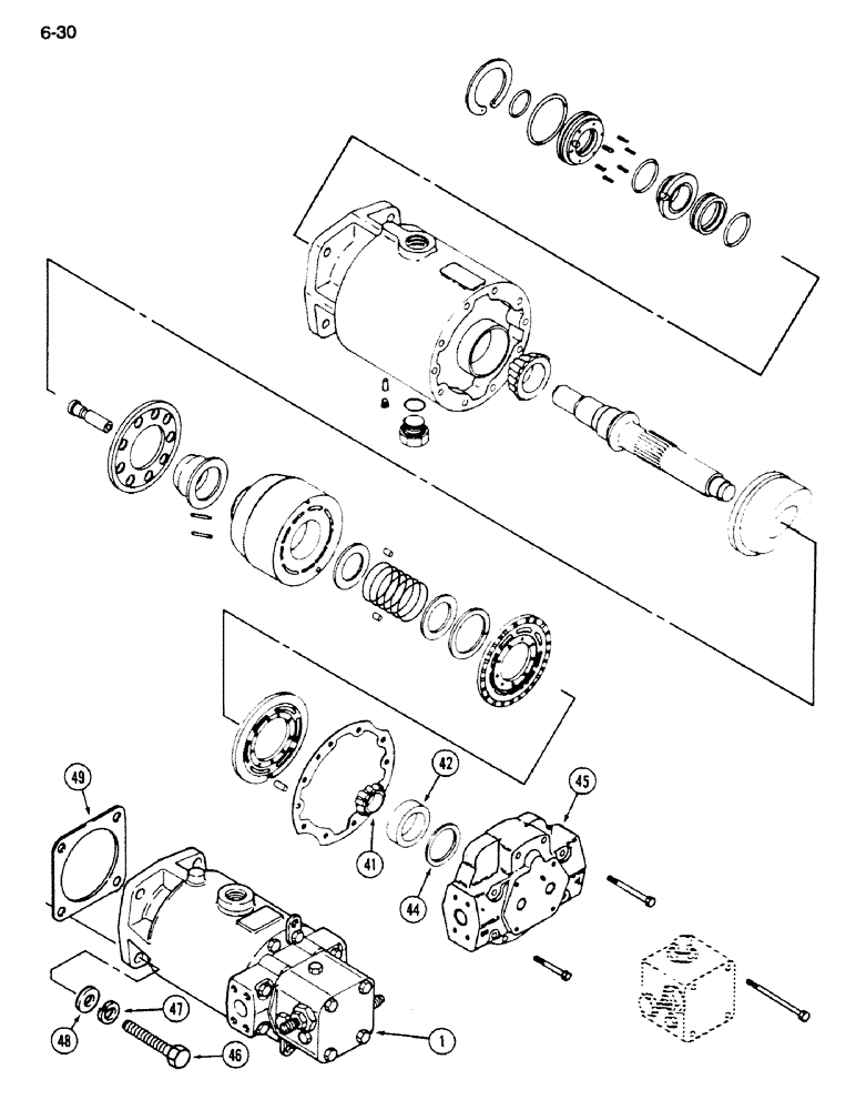 Схема запчастей Case IH 1620 - (6-030) - HYDROSTATIC MOTOR (CONTD) (03) - POWER TRAIN