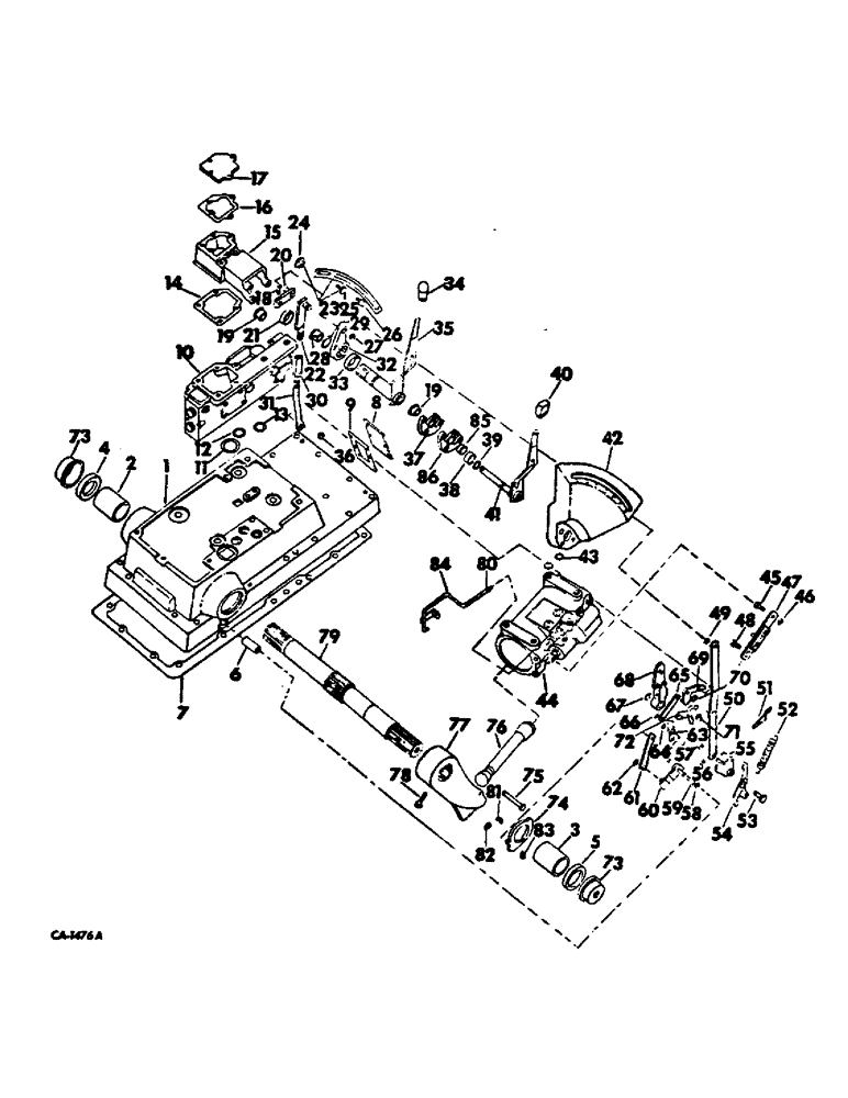 Схема запчастей Case IH 1566 - (10-28) - HYDRAULICS, DRAFT CONTROL (07) - HYDRAULICS