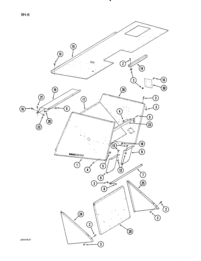 Схема запчастей Case IH 1670 - (9H-06) - SEPARATOR SIDES (12) - CHASSIS