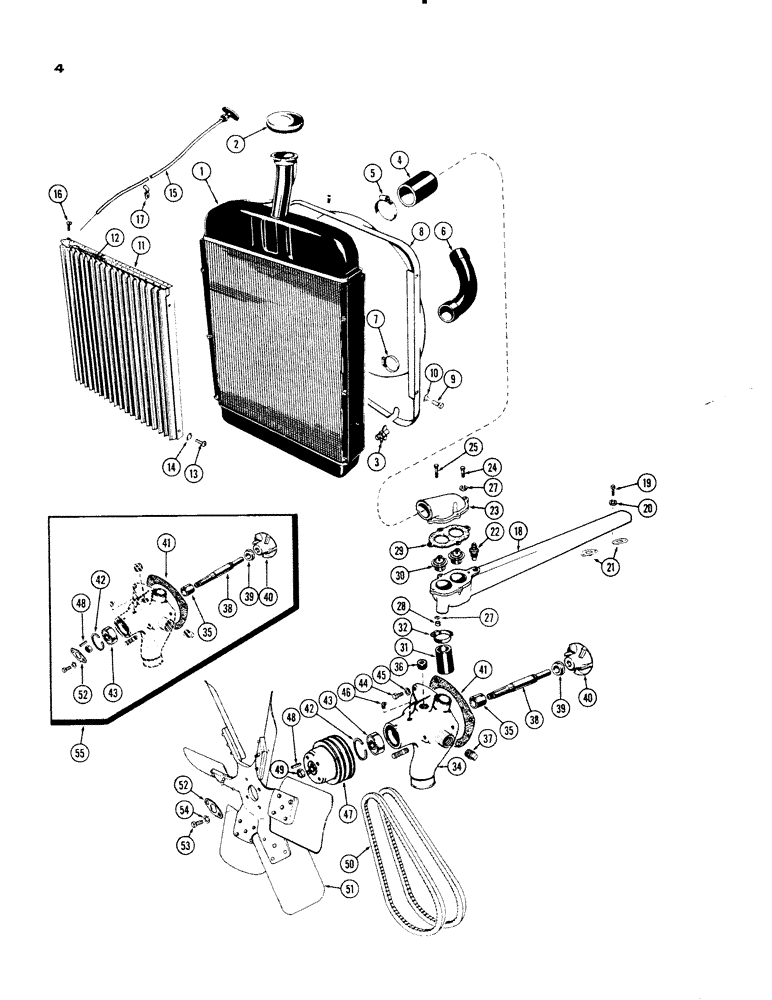 Схема запчастей Case IH 930-SERIES - (004) - ENGINE COOLING SYSTEM (02) - ENGINE