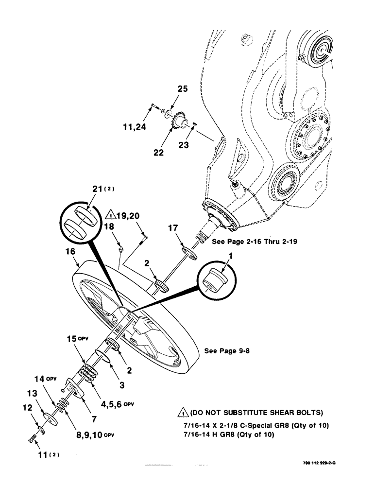 Схема запчастей Case IH 8590 - (2-10) - FLYWHEEL ASSEMBLY Driveline