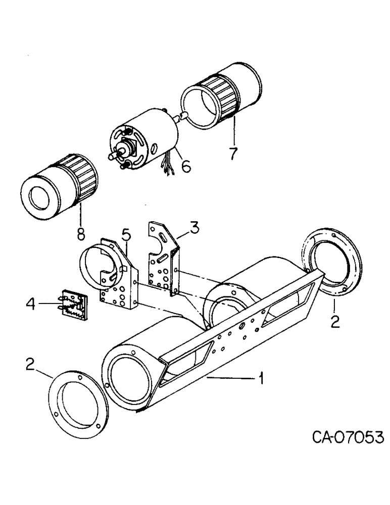 Схема запчастей Case IH 3788 - (13-32) - SUPERSTRUCTURE, BLOWER ASSY, WITH PERMANENT MAGNET, CAB WITH SERIAL NO. 107806 AND BELOW (05) - SUPERSTRUCTURE