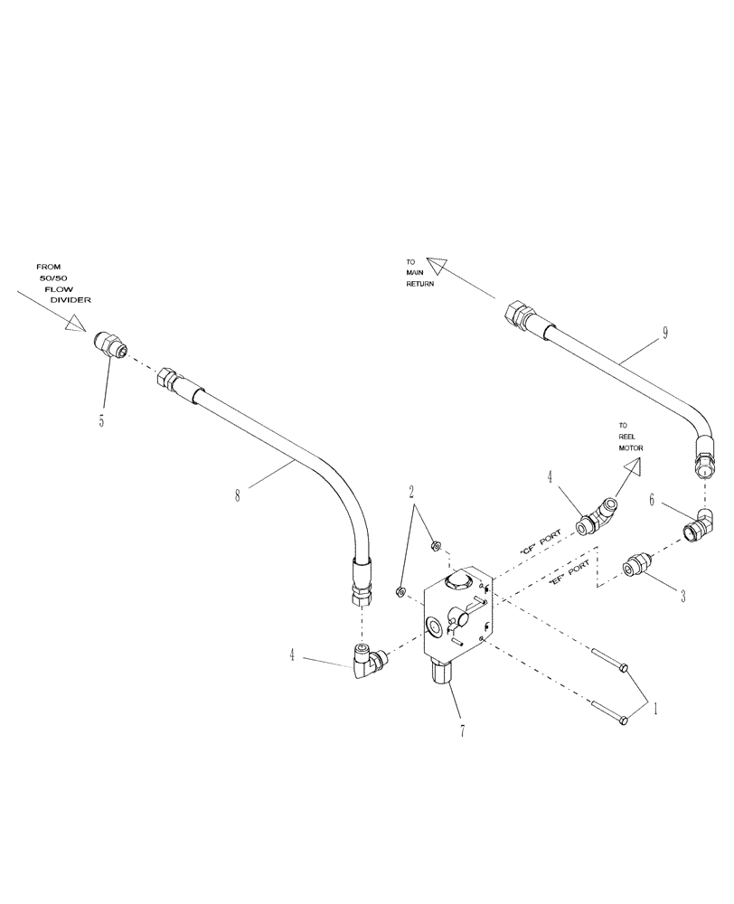 Схема запчастей Case IH DHX182 - (20.05.15) - REEL DRIVE FLOW CONTROL VALVE (13) - REEL