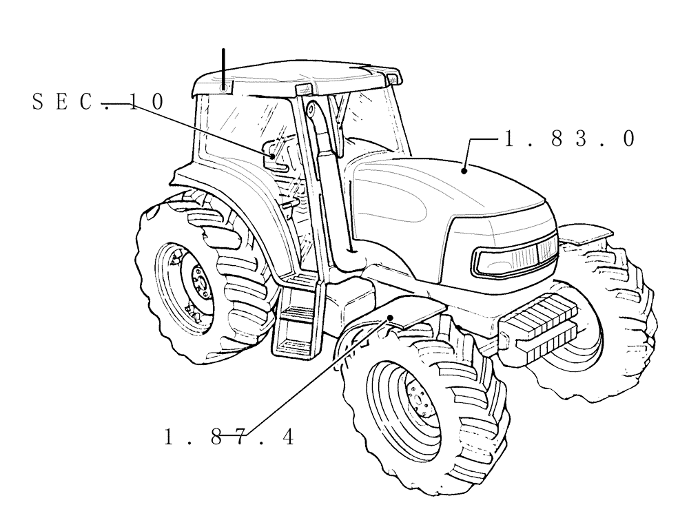 Схема запчастей Case IH PUMA 195 - (SEC. 08) - SHEET METAL (00) - GENERAL