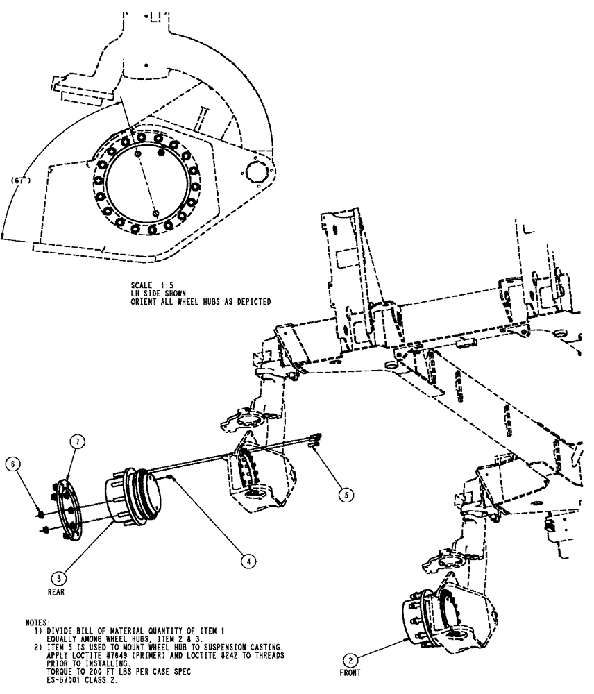 Схема запчастей Case IH SPX3320 - (05-001) - GEAR RATIO GROUP Hub, Wheel & Tires