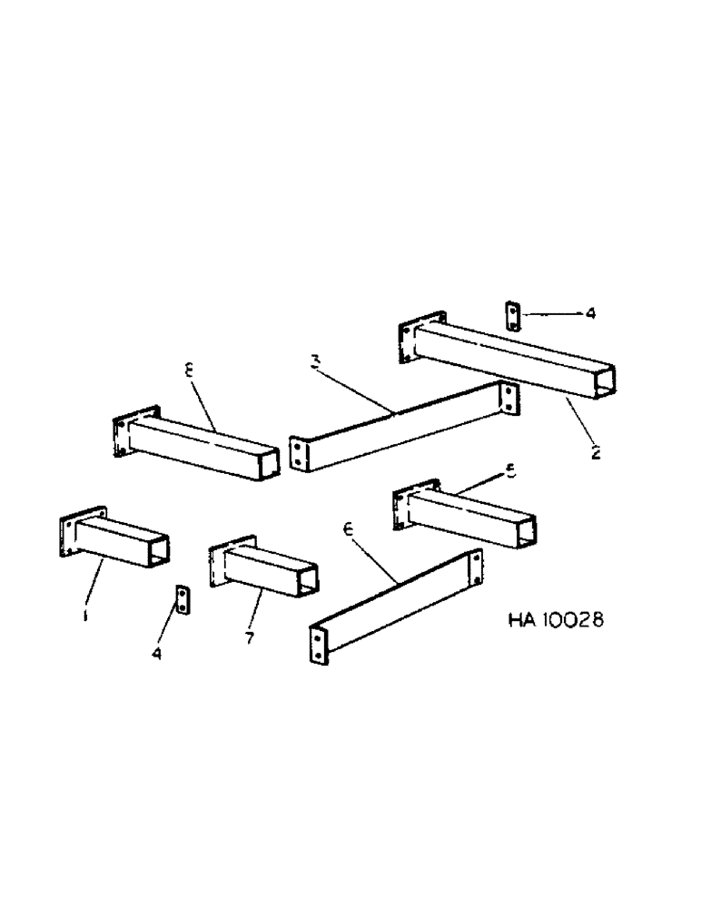 Схема запчастей Case IH 5500 - (G-13) - FRAME STUB EXTENSIONS AND BRACES, WING TYPE 