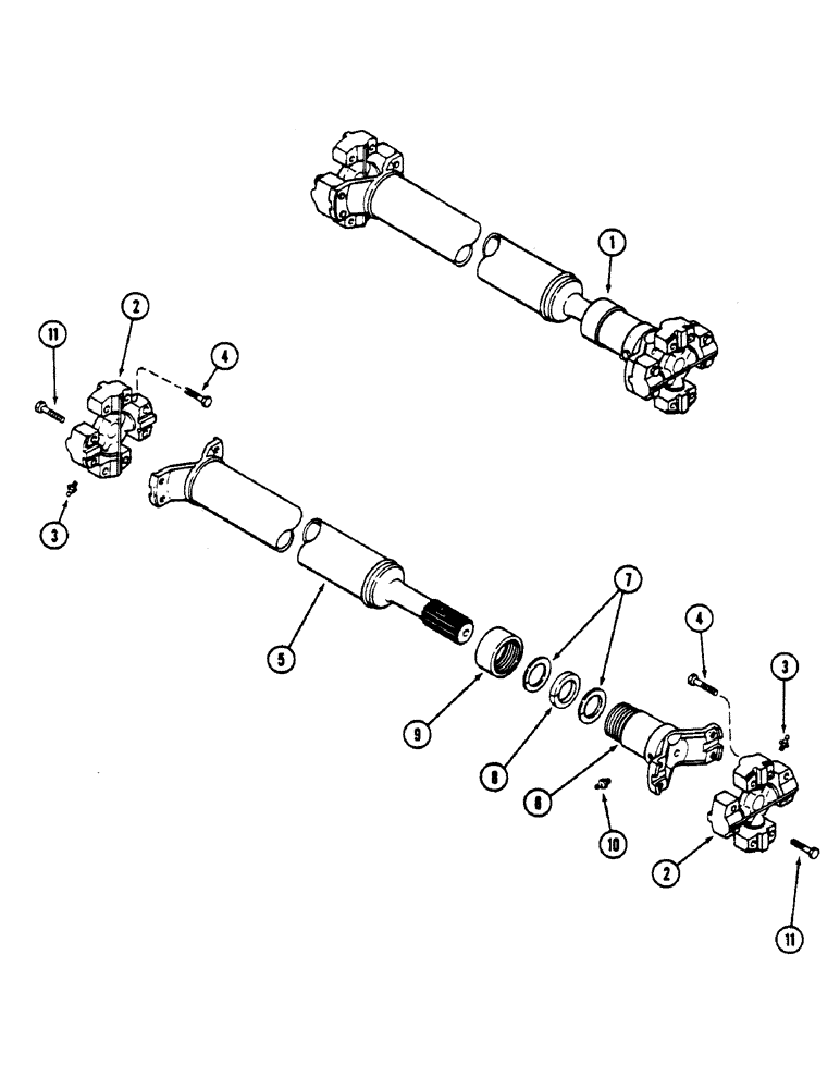 Схема запчастей Case IH 4690 - (6-204) - REAR AXLE DRIVE SHAFT (06) - POWER TRAIN