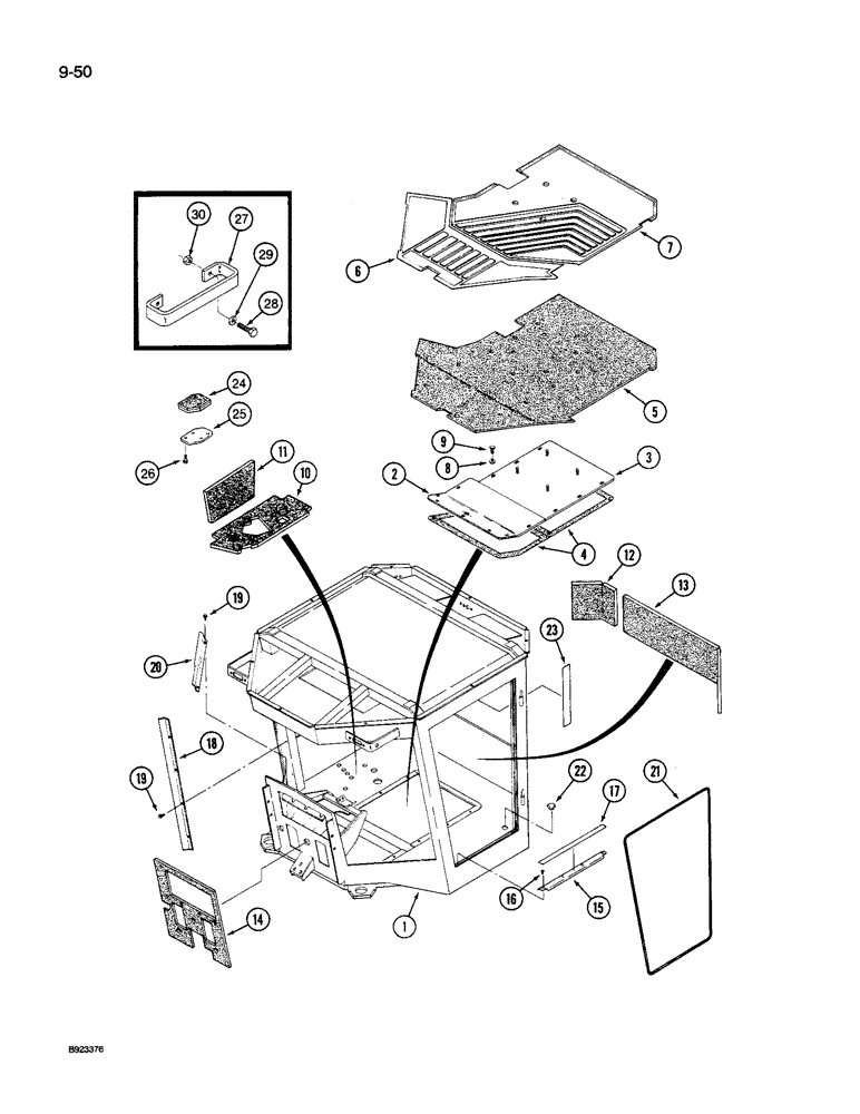 Схема запчастей Case IH 9260 - (9-050) - CAB FLOORMATS AND INSULATION (09) - CHASSIS/ATTACHMENTS