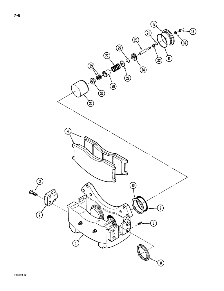 Схема запчастей Case IH 9190 - (7-08) - CALIPER ASSEMBLY (07) - BRAKES