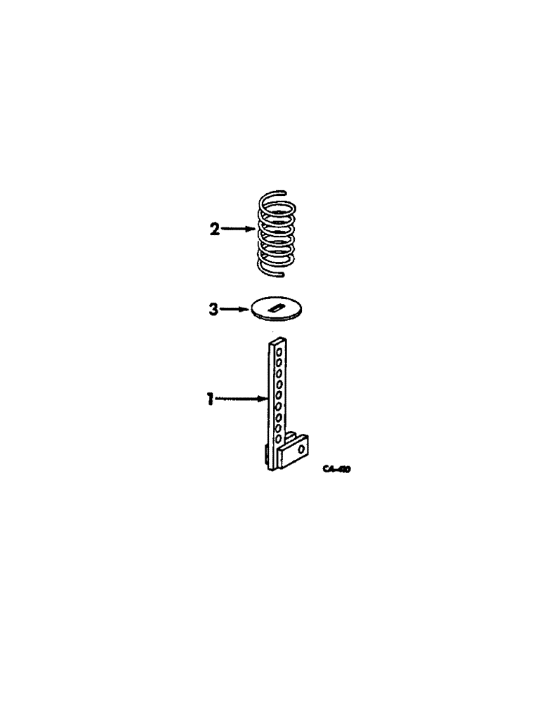 Схема запчастей Case IH 96 - (AC-09) - PRESSURE SPRING ATTACHMENT, PRESS WHEEL, ONE PER ROW 