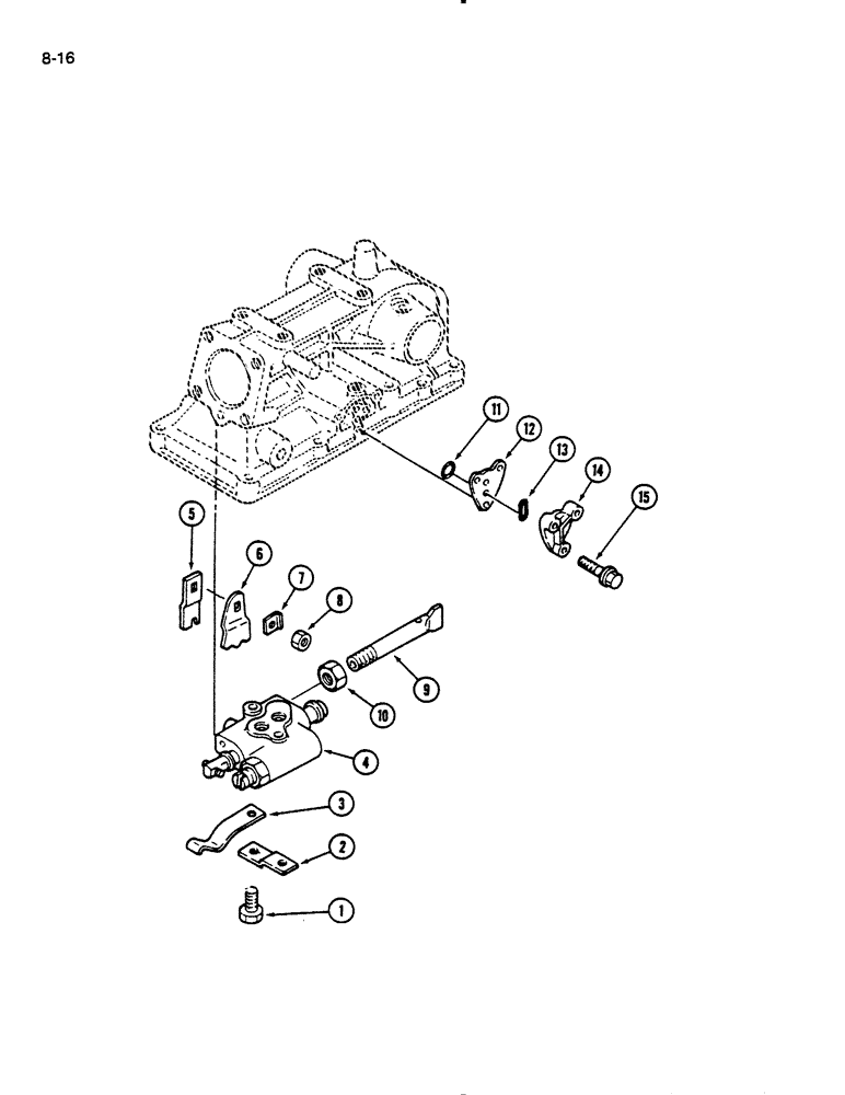 Схема запчастей Case IH 235 - (8-16) - HYDRAULIC CONTROL VALVE MOUNTING (08) - HYDRAULICS