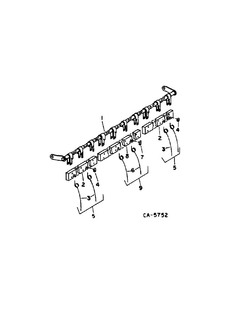 Схема запчастей Case IH 820 - (D-28) - REEL, BAT ASSY, FOR 13, 16.5 AND 20 FT HEADER (58) - ATTACHMENTS/HEADERS