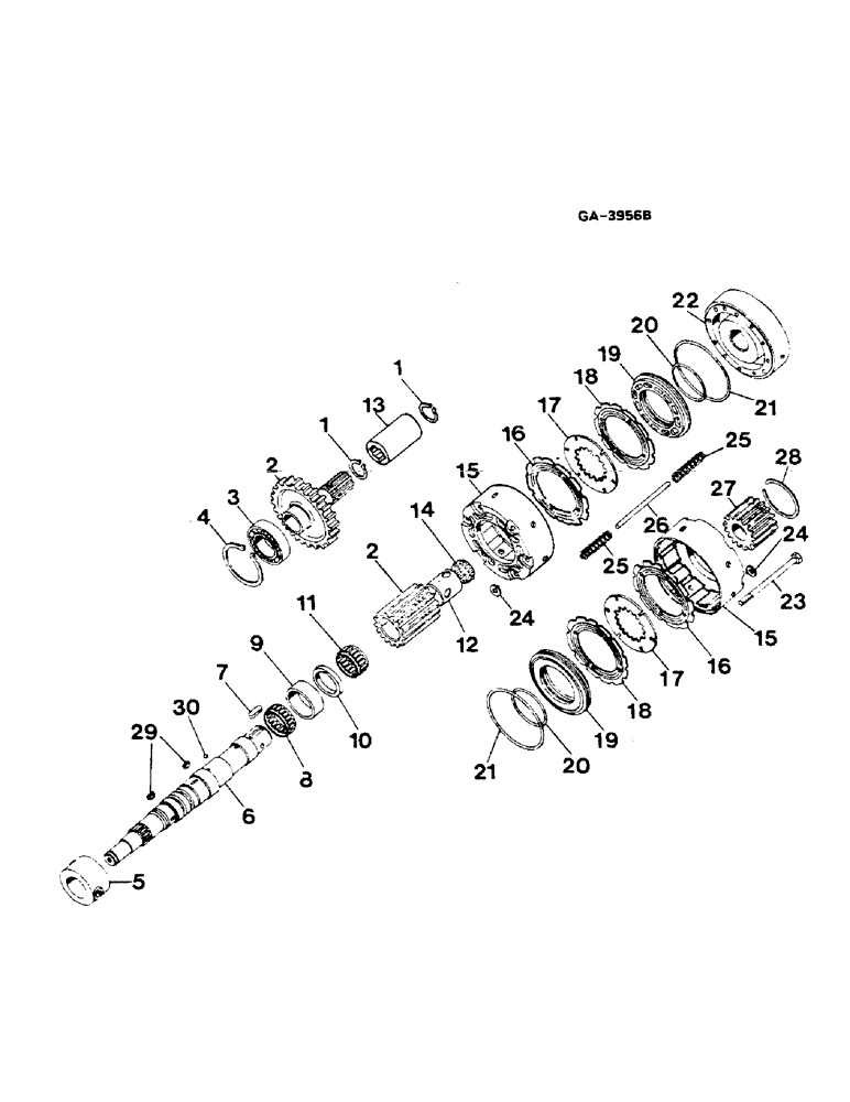 Схема запчастей Case IH 844S - (07-050) - POWER-SHIFT CLUTCH (04) - Drive Train