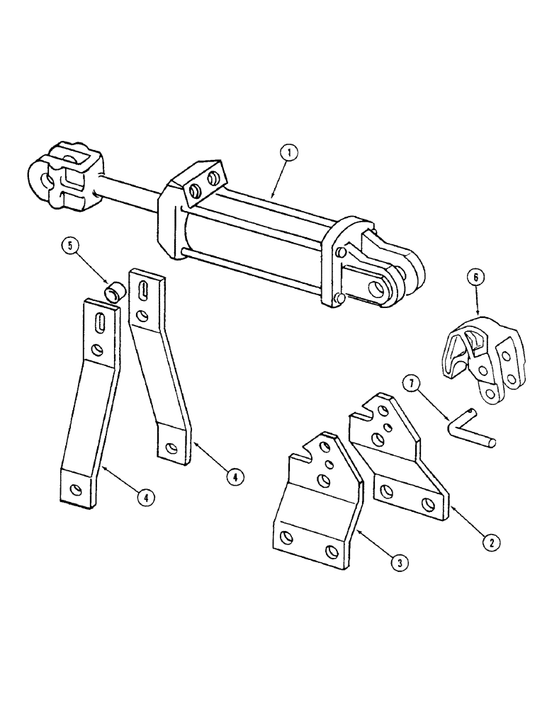 Схема запчастей Case IH 4500 - (9-048) - DEPTH CONTROL CYLINDER MOUNTING, TRAIL BEHIND MODELS (09) - CHASSIS/ATTACHMENTS