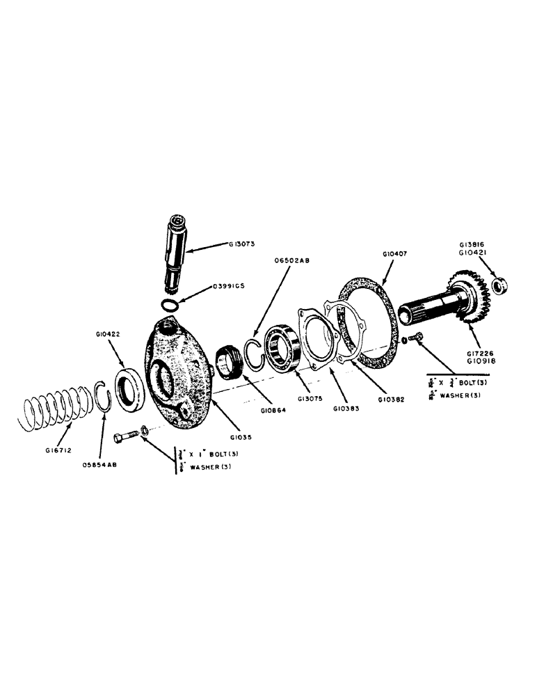 Схема запчастей Case IH 300B-SERIES - (086) - HYDRAULIC PUMP AND TACHOMETER DRIVE, 300B SERIES TRACTORS (08) - HYDRAULICS