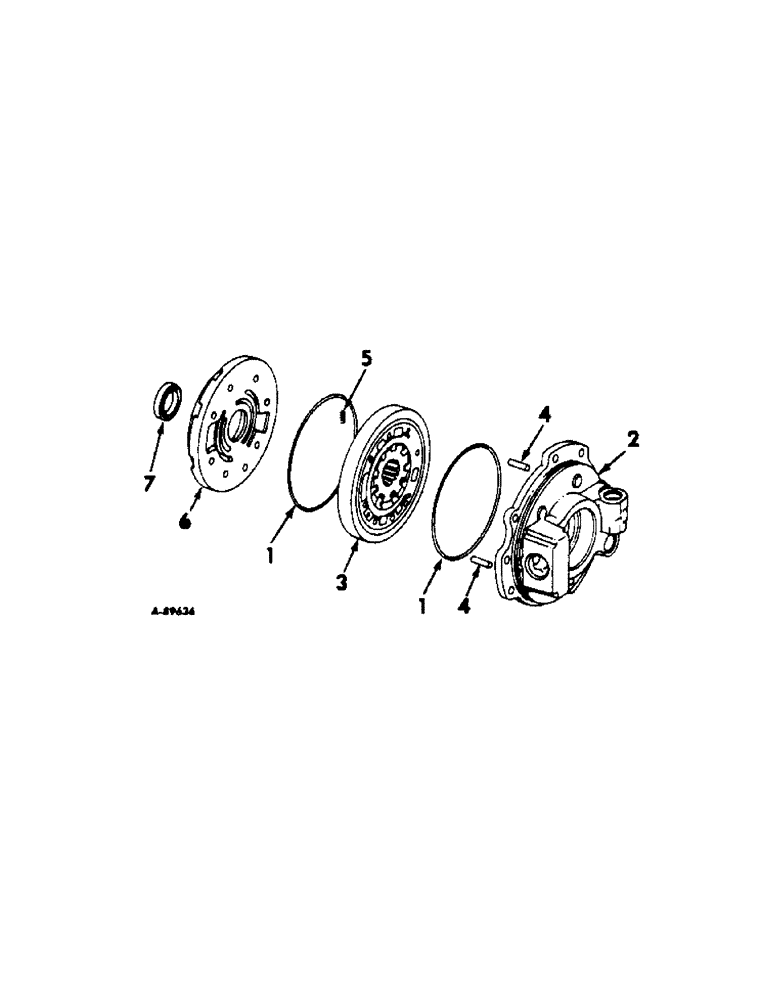 Схема запчастей Case IH 2544 - (B-07[1]) - POWER TRAIN, CHARGE PUMP, TRACTORS WITH HYDROSTATIC DRIVE (03) - POWER TRAIN