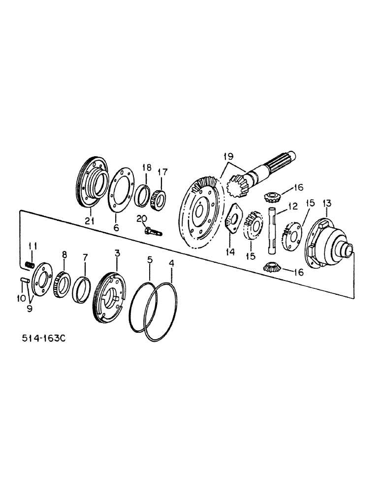 Схема запчастей Case IH 385 - (07-10) - DRIVE TRAIN, DIFFERENTIAL AND CONNECTIONS (04) - Drive Train