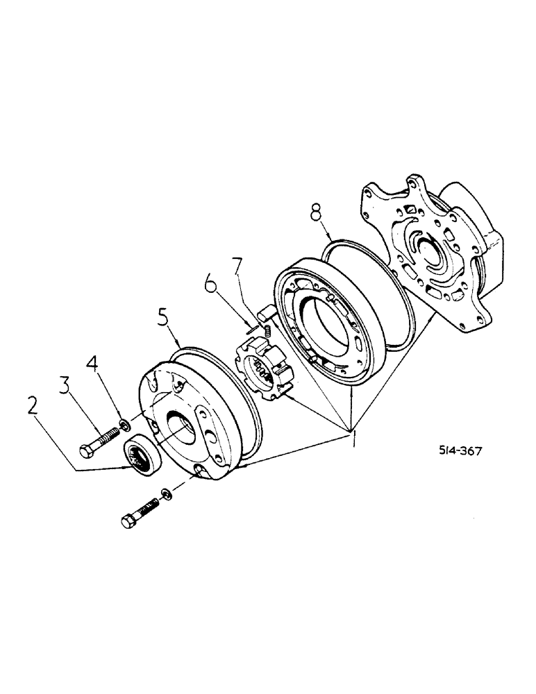 Схема запчастей Case IH HYDRO 84 - (07-033) - HYDROSTATIC CHARGE PUMP (04) - Drive Train