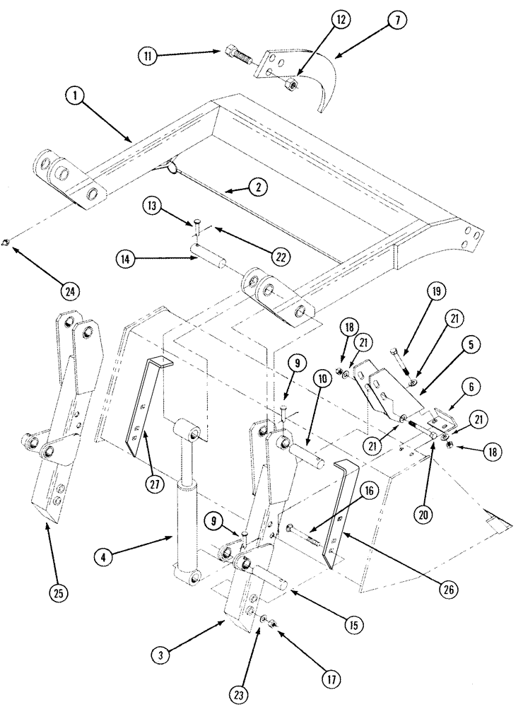 Схема запчастей Case IH LX252 - (09-11) - ATTACHMENT - GRAPPLE (09) - CHASSIS/ATTACHMENTS