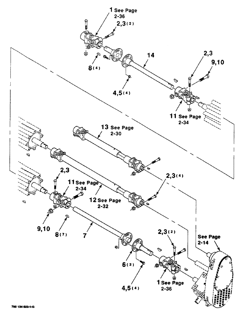 Схема запчастей Case IH SC416 - (2-26) - DRIVE ASSEMBLY, 16 FOOT (09) - CHASSIS