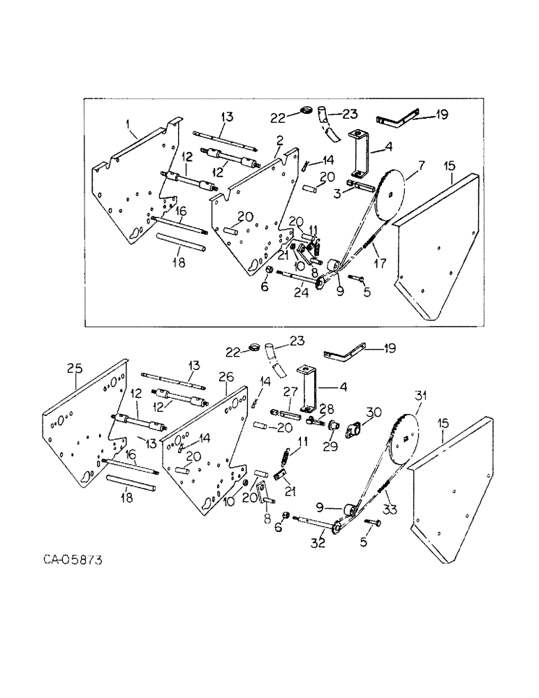 Схема запчастей Case IH 500 - (YA-58) - DRIVE UNIT AND MOUNTING, FOR INSECTICIDE 