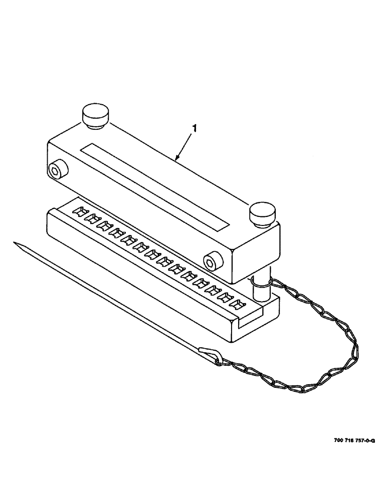 Схема запчастей Case IH 8435 - (9-08) - 7" BELT CLAMPING TOOL, TITAN 05, 700716757 7" BELT CLAMPING TOOL COMPLETE, TITAN 05 Decals & Attachments