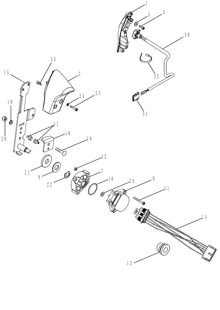 Схема запчастей Case IH MX215 - (04-20A) - HAND THROTTLE AND TRANSMISSION CONTROL SWITCH (04) - ELECTRICAL SYSTEMS